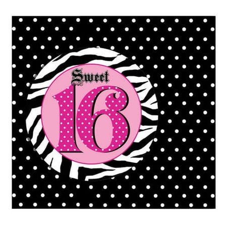 pink zebra sweet 16 party invitations walmart com
