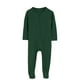 thumbnail image 1 of AherBiu Baby Onesie Unisex Long Sleeve Zip up Footed Newborn Bodysuit Loose Fitting Comfy Infant Clothes, 1 of 2