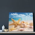 thumbnail image 3 of Lsque Beach Starfish Shell Print Wall Art – Decorative Picture for Living Room, Bedroom, and Office (Horizontal), 3 of 6