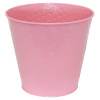 thumbnail image 6 of Sunnydaze Indoor/Outdoor Organizational and Decorative Galvanized Steel Bucket or Planter with Imprinted Hexagon Pattern - Pink - 4pk, 6 of 8