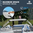 thumbnail image 7 of KNOX Bimini Top Boot Cover Replacement, Fits 3 Bow & 4 Bow Bimini Tops for Boats, 600D Marine Grade Canvas, Fadeproof, Waterproof Sun Shade Boat Canopy Storage, No Frame, 91"-96"W, Light Gray, 7 of 7