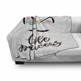 thumbnail image 3 of Saying Soft Flannel Fleece Throw Blanket, Illustration of Little Princess Words with Colorful Unicorn Outline Girly, Cozy Plush for Indoor and Outdoor Use, 50" x 60", Multicolor, by Ambesonne, 3 of 6