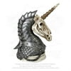 RBI Decor Statue Unicorn Skull War Horse Armored Stallion Removable Horn Victorian Gothic Romance