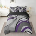 thumbnail image 2 of Feelyou Vintage Art Circle Bedding Comforter Set 7 Pieces for Kids, Abstract Geometric Full Bedding Set, Retro Minimalism Reversible Fitted Sheet Flat Sheet, Ultra Soft Home Decor, 2 of 7