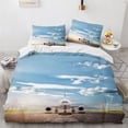 thumbnail image 3 of 2024 Airplane Duvet Cover Microfiber Clouds Sky Scenery Comforter Cover Aviation Aircraft Runway Bedding Set Twin King For Boys Teens, 3 of 7