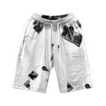 thumbnail image 1 of PEASKJP Basketball Shorts Pantalons de Musculation, Entraînement, Course, Jogger avec Poches, Blanc XXXXL, 1 of 3