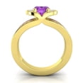 thumbnail image 4 of 2.35 Carat New Oval Cut Amethyst Gemstone Wedding Ring for Women 18K Yellow Gold Size 4.5 by Diamond-Capitals, 4 of 8