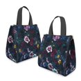 thumbnail image 2 of Pioneer Flower Floral Print Pattern Insulated Lunch Bag for Women & Adults,Large Portable Soft Cooler Lunch Bag,Thermal Food Storage Tote with Pearl Cotton,8.66L,8.75x5.75x9.5 Inch, 2 of 6