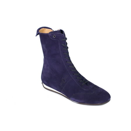 - Car Shoe By Prada Women's Purple Suede Lace Up High Top Sneakers