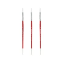 Creative Mark Polar Flo Professional Watercolor Brushes - Flat 1/4" - 3 Pack - Short Handle, Nickel-Plated Seamless Brass Ferrule - Art Paint Brushes for Acrylic Painting, Watercolor, Gouache, and Mor