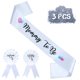 thumbnail image 1 of HAPPYLAND Decoraciones de revelación de género Faja e insignia de hojalata Mommy to Be and Daddy to Be Baby Shower, 1 of 5