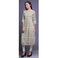 thumbnail image 2 of Bimba Printed Straight Kurtis For Women 3/4 Sleeve Kurta Summer Tunic Dress, 2 of 6