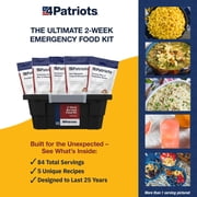 4Patriots 2-Week Emergency Food Supply Survival Kit - Perfect for Camping, Freeze Dried Preparedness Food, Designed to Last 25 Years - 84 Servings of Delicious Breakfast, Lunch, Dinner