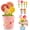 Pink, variant on Flower Pot Measuring Spoons, Cute Ceramic Flower Shaped Measuring Cups, 4 Pack Ceramic Decorative Flower Shaped Kitchen Accessories (Pink+Blue)