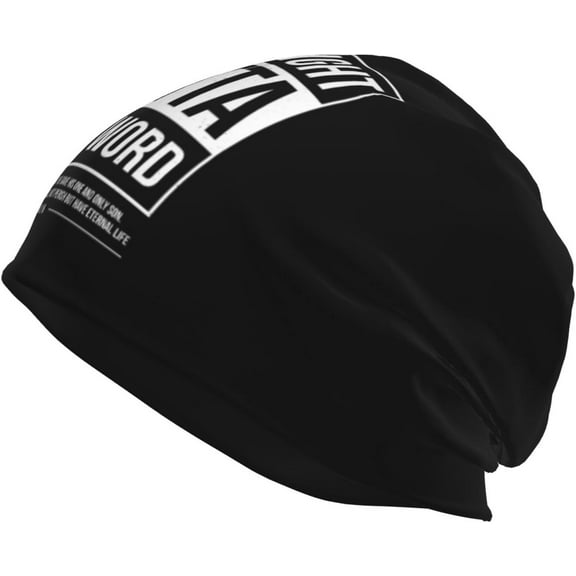 Straight Outta Gods Wor John 3: 16 Jesus Christian Lord Beanie Hat Men Skull Cap Women Knit Slouchy Hat Stocking Hat Black