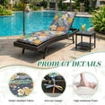 thumbnail image 3 of JOVELL Outdoor Chaise Lounge Cushions 2 Pack, 76×23×3 Inch Water-Resistant Patio Furniture Cushion, Thick High-Density Foam Cushions for Pool & Lawn, Floral, 3 of 7