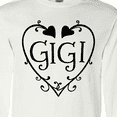 thumbnail image 4 of Inktastic Gigi with Hearts and Swirls Long Sleeve T-Shirt, 4 of 5