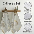 thumbnail image 3 of Nawy Sun Moon Star Towels - Modern Decorative Tea Towels for Kitchens, Bathrooms, Showers - 2 Pack 27.5*16in, 3 of 6