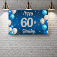 thumbnail image 7 of Blue Themed Glittery 60th Birthday Banner Backdrop Background Party Supplies Photography Props Birthday Decoration Birthday Party Decorations, 7 of 7