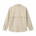 thumbnail image 6 of IWRICH Men's Sun Protection Fishing Shirts Long Sleeve Travel Work Shirts Button down Shirts with Zipper Pockets Khaki XXXL, 6 of 7