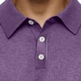 thumbnail image 4 of Camisa informal de manga larga con botones y color liso para hombre: diseño con solapa, material de poliéster, adecuada para el trabajo y la oficina, tallas S-XXXL., 4 of 6