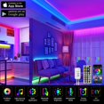 thumbnail image 4 of LED Strip Lights 50ft RGB LED Strip Lights SMD 5050 LED Lights,Music sync Color Changing Strip Lights with 44 Keys Remote+Bluetooth Controller Led Lights Strip for Home TV Party Decoration(2x25ft）, 4 of 5