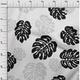 thumbnail image 2 of oneOone Cotton Jersey Black Fabric Monstera Leaves Block Sewing Fabric By The Yard Printed Diy Clothing Sewing Supplies 58 Inch Wide, 2 of 4