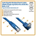 thumbnail image 6 of Tripp Lite 3ft Cat6 Gigabit Molded Patch Cable (Right Angle Up M to M) - Blue, 6 of 6