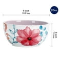 thumbnail image 3 of Bico Flower Carnival Ceramic Bowls Set of 4, 26oz, for Pasta, Salad, Cereal, Soup & Microwave & Dishwasher Safe, 3 of 3