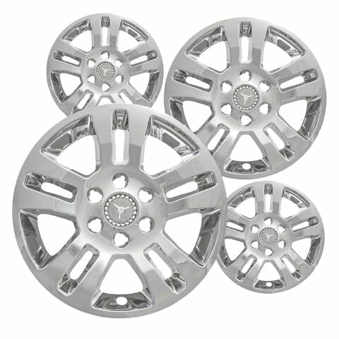 Set of 4 18 inch Chrome ABS Wheel Covers Compatible with 2014-2018 Chevrolet Silverado 1500 LS LT LTZ Rims