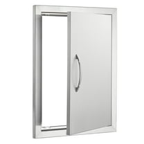 KFFKFF BBQ Island Access Door 16x22 Inch Stainless Steel Outdoor Kitchen Door