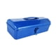 thumbnail image 2 of Caja de herramientas de hierro, caja de herramientas multiusos de fácil acceso, contenedor para almacenamiento de hardware Azul, 2 of 9