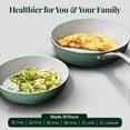thumbnail image 6 of Gotham Steel 10 Pc Hammered Pots and Pans Set Non Stick, Easy Clean Kitchen Ceramic Cookware Set Nonstick, Long Lasting Pot and Pan Set with Skillet, Oven Safe, No Forever Chemicals, Sage Green, 6 of 7