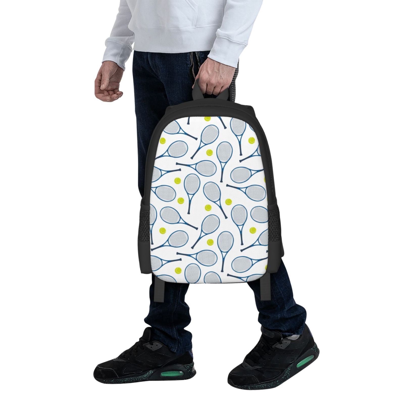 Ratiio Tennis Rackets And Balls Backpack for Men and Women - Durable 600D Oxford Cloth -Large Capacity, Water-Resistant School, Travel, and Hiking Bag