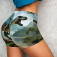 thumbnail image 3 of Picia Lake Forest Dinosaur A Printed Workout Shorts for Women Seamless Scrunch Butt Lifting High Waisted Yoga Gym Booty Running Moisture-wicking Short Pants-X-Large, 3 of 9
