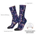 thumbnail image 4 of KLL Floral Hippie Mushrooms Print Cool Socks Men's Women's Crew Socks Funny Crazy Novelty Stockings, 4 of 6
