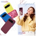 thumbnail image 4 of KOMI for Google Pixel 9 Pro XL Case, Silicone Phone Case with 1 Screen Protector, Soft Anti-Scratch Microfiber Lining, Full Body Shockproof Slim Cover Support Wireless Charging, Wine Red, 4 of 5
