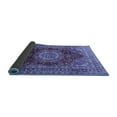 thumbnail image 2 of Ahgly Company Indoor Square Medallion Blue Traditional Area Rugs, 3' Square, 2 of 4