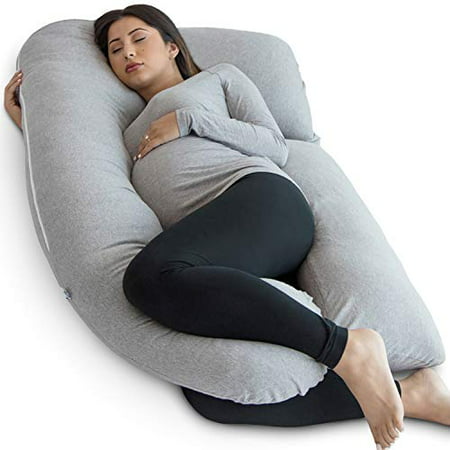 PharMeDoc Full Body Pregnancy Pillow Pregnant Women with Detachable Extension  Grey
