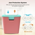 thumbnail image 5 of Bonsaii 8-Sheet Strip Cut Paper Shredder with 3.4 Gallons Wastebasket,Pink & Green, 5 of 7