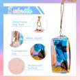 thumbnail image 3 of Bolsas de maquillaje Dunzy holográficas transparentes con cremallera, 8 unidades, 3 of 7