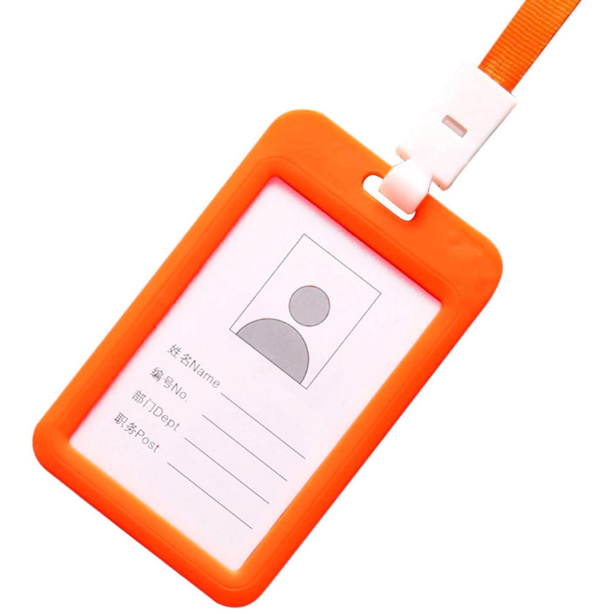 2 Porte-badge Avec Cordon Chaton - Tour De Cou Rétractable, Fenêtre Transparente, Pour Carte Bureau école