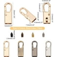 thumbnail image 4 of 8sets 4colors Zinc Alloy Hardware bag Lock Accessories with 2pcs Screw 3.3x1.2x0.75cm Hole: 2.5mm, 4 of 5