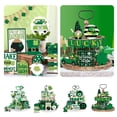 thumbnail image 6 of Walmart Clearance! St Patricks Day Decorations Tiered Tray Decor Set Rustic Green Shamrock Gnome Truck Wood Sign Cutout Letter Sign for St. Patrick'S Day Table Home Kitchen Bar Decoration 12Pcs, 6 of 9