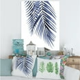 thumbnail image 1 of Designart Blue Palm Leaves Abstract Tropical Branches Canvas Wall Art, 1 of 4