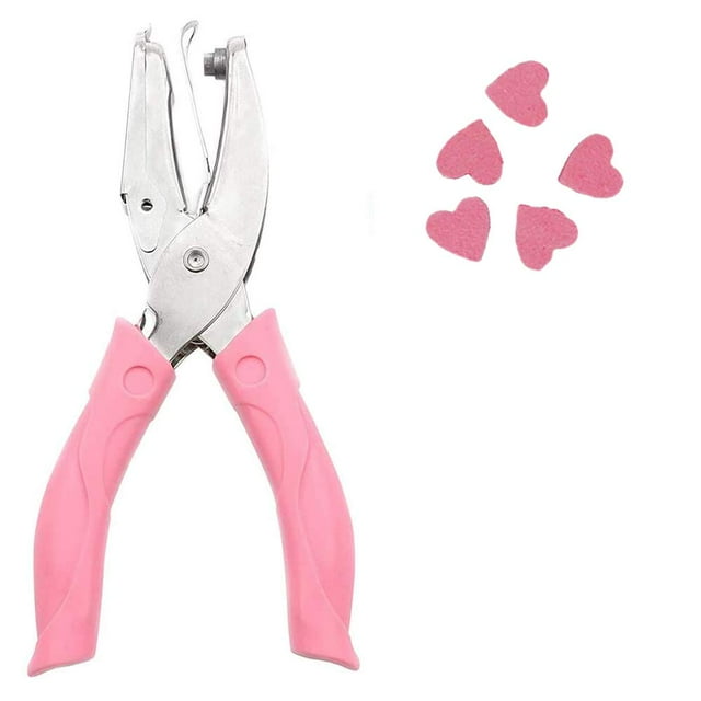 Hand Hole Puncher Pink Handle (Heart) Hole Punch Craft A4 Paper