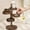 Bronze, variant on YIMWNYI Rotating Desktop Organizer Solid Wood Multifunctional Storage Box, Jewelry Key Holder Spinning Tray, Countertop Display Stand for Entryway Vanity Tabletop