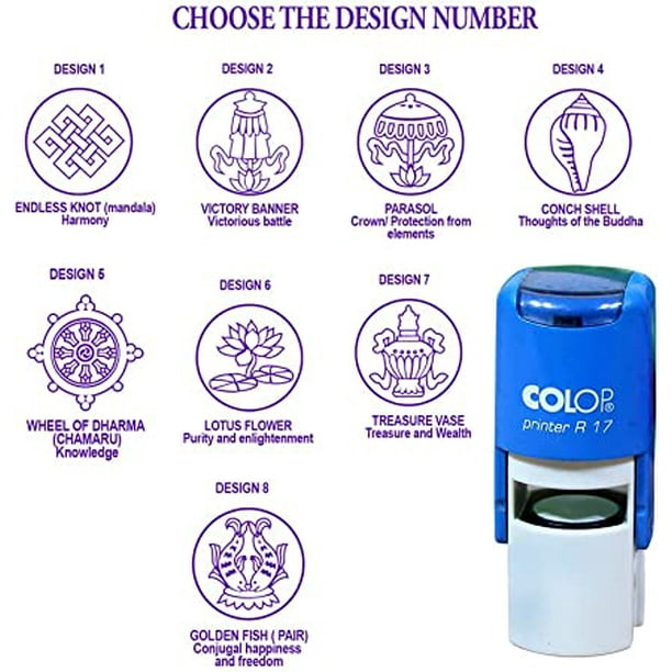 SAI DECORATIVE Precious Parasol Tibetan Auspicious Symbol selfInking