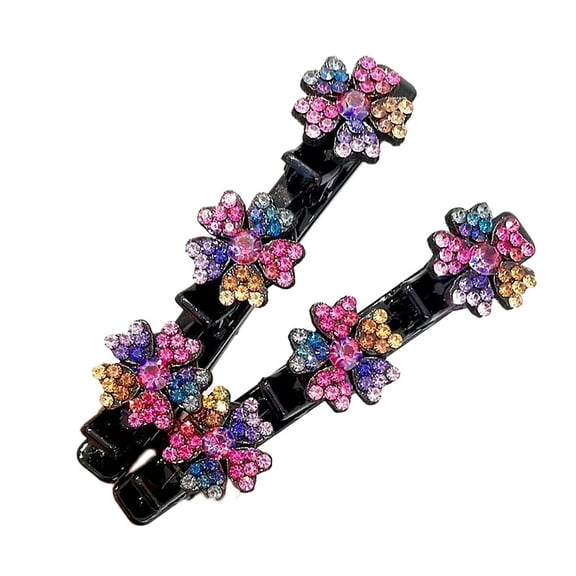 Sparkling Stone Braided Hair Clips Women Hair Accessories for Styling Sectioning,Braided Hair Clips for Women for Quick Change of Look Styling(1PC)