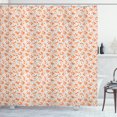 thumbnail image 1 of Ambesonne Animal Shower Curtain, Squirrels Colorful Flowers, 69"Wx75"L, Pale Orange Pale Blue, 1 of 3